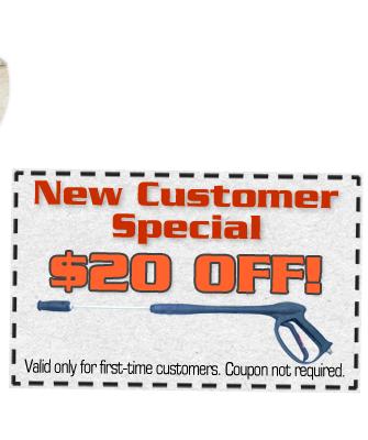 New Customer Special -- $20 Off! -- Valid only for first-time customers. Coupon not required.